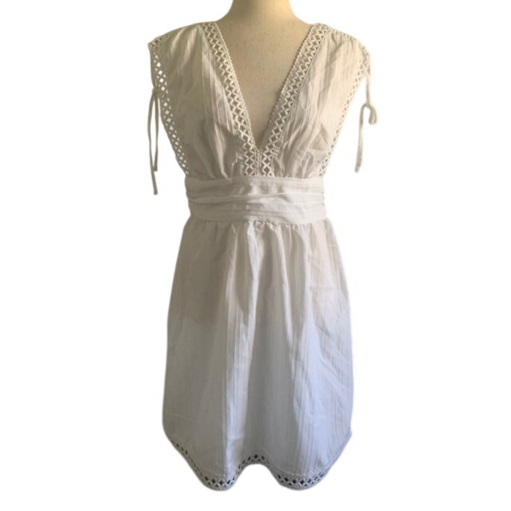 NWT Cupshe L Crochet Eyelet Swim Cover Up Dress Boho Coastal Beach Vacation